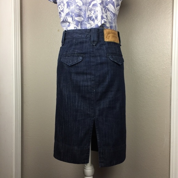 True Religion Dark Wash Long Denim Skirt Small - Picture 6 of 9